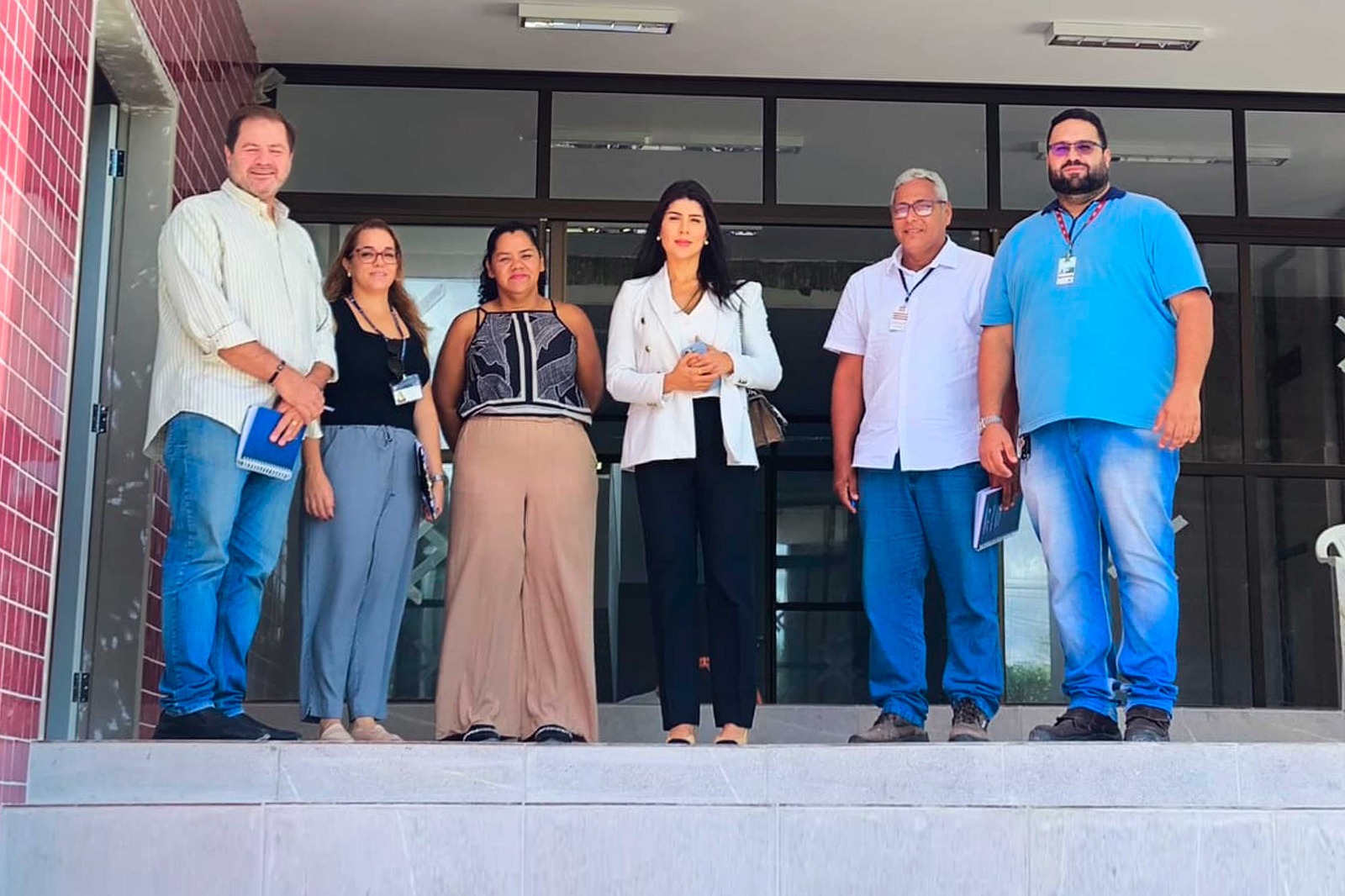 Juíza Amine Mafra visita obra de Fórum em Santana do Ipanema