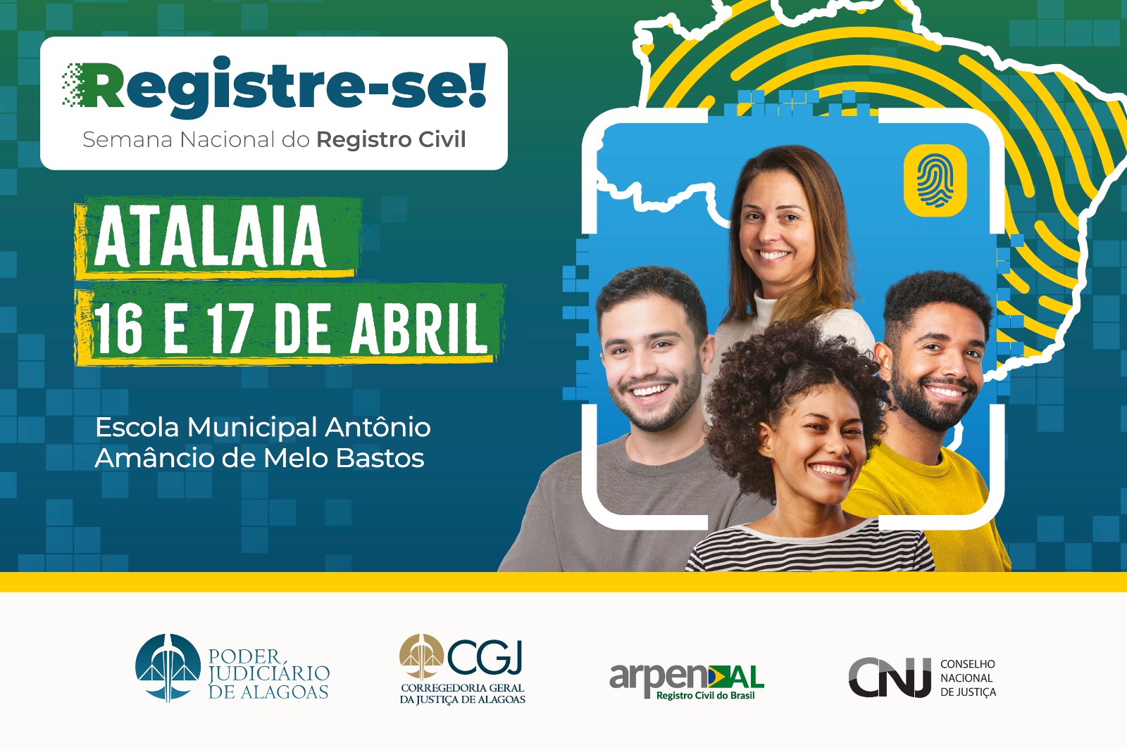 4º Semana Nacional do Registro Civil, do CNJ, oferta documentação gratuita à população. Arte									<font class=