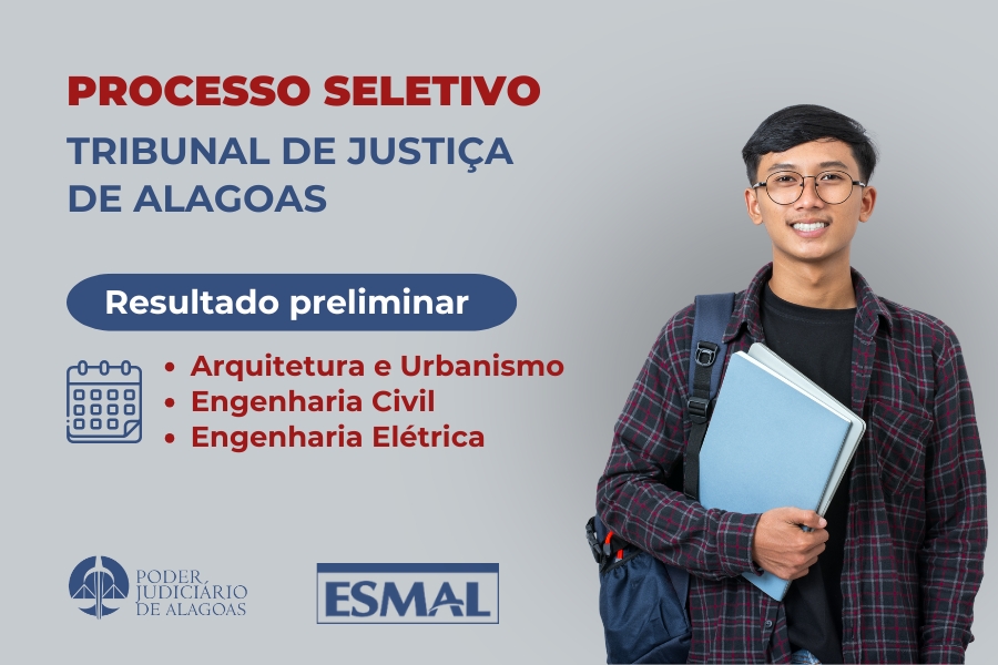 Podem ser convocados estudantes matriculados a partir do 5º período; a bolsa é de um salário minímo acrescida de auxílio-transporte. - Arte: Ascom/Esmal