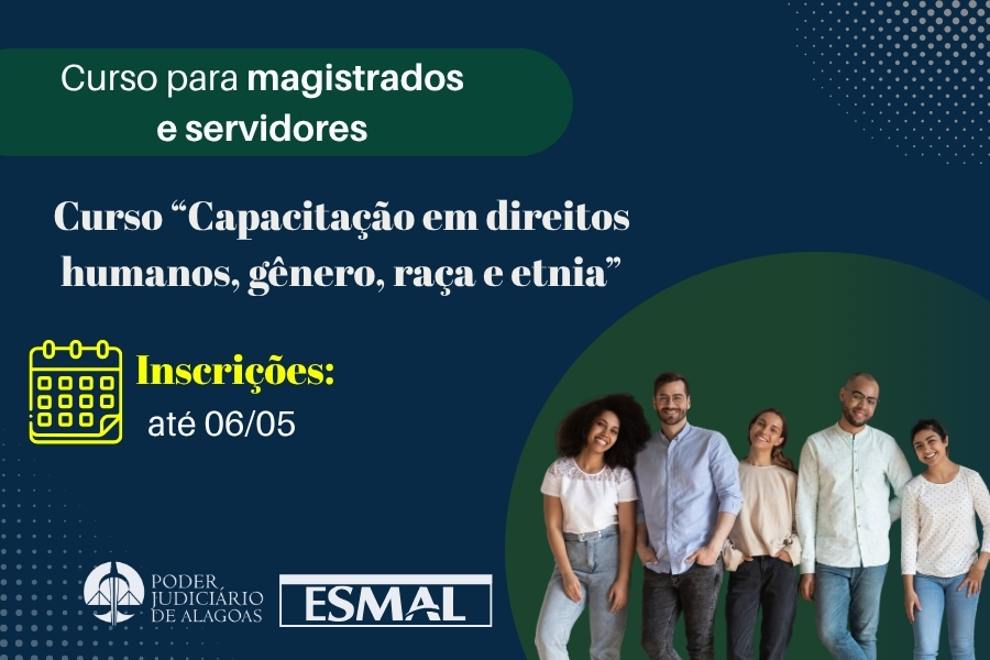 Inscrições até quarta-feira (6); formação será presencial, na sede da Esmal