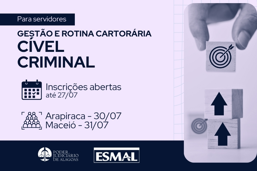 Esmal promove cursos de gestão e rotinas cartorárias para servidores