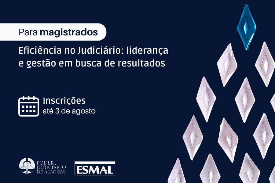 As aulas presenciais acontecem nos dias 6 e 7 de agosto, na Esmal, em Maceió.