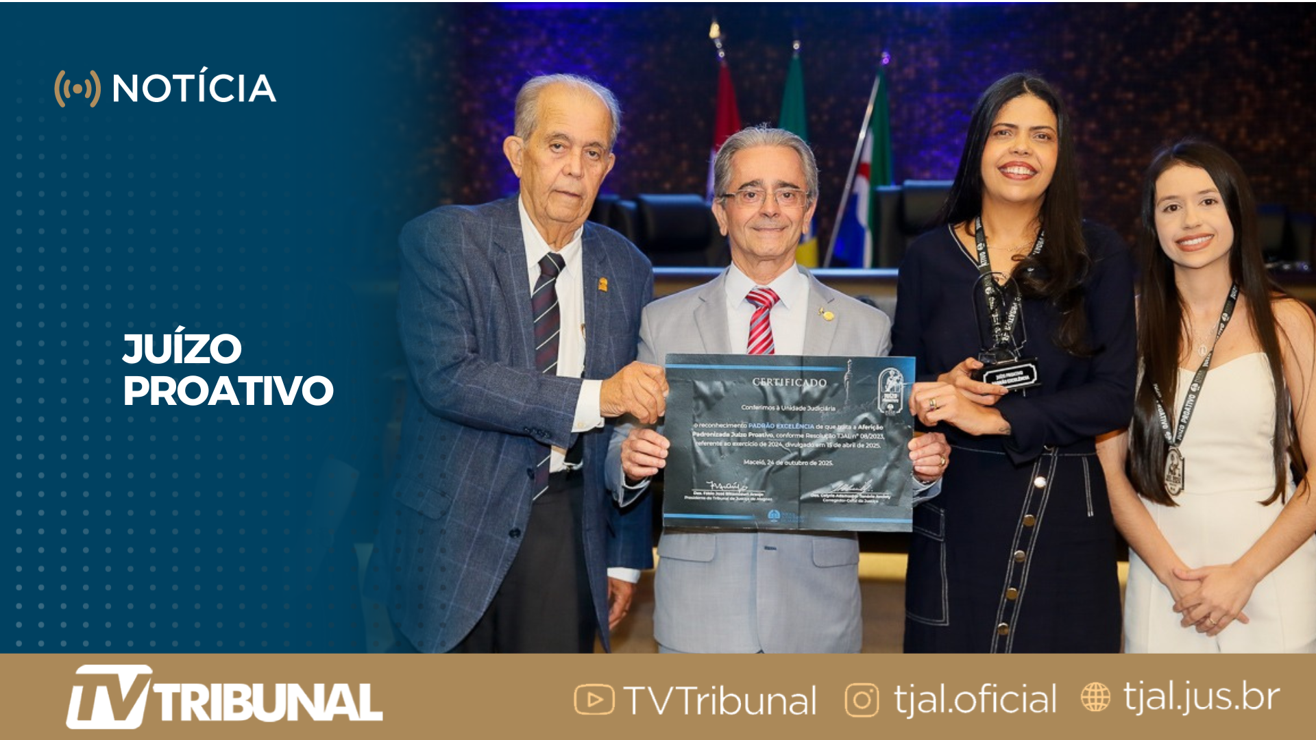 TJAL premia 48 unidades judiciárias por atuação célere e eficiente