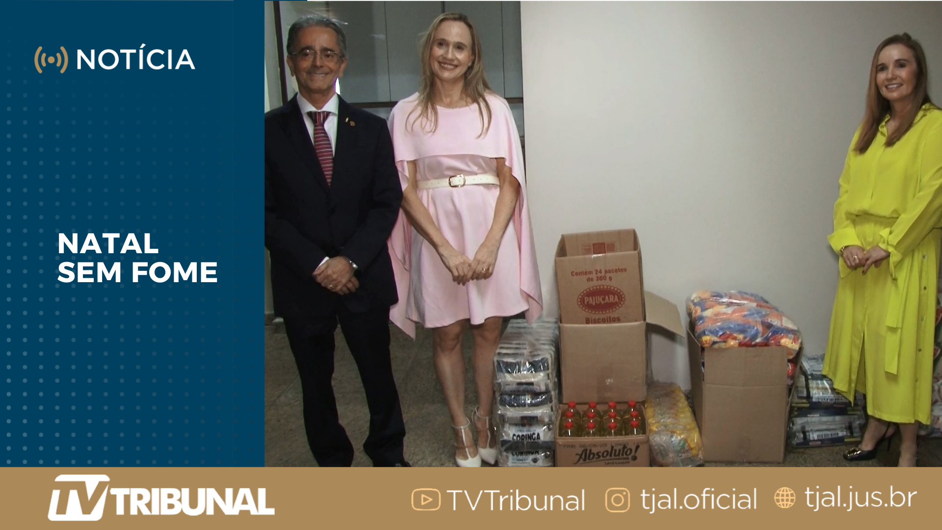 Comarca de Viçosa doa mais de cem quilos de alimentos para a campanha 'Natal sem Fome'