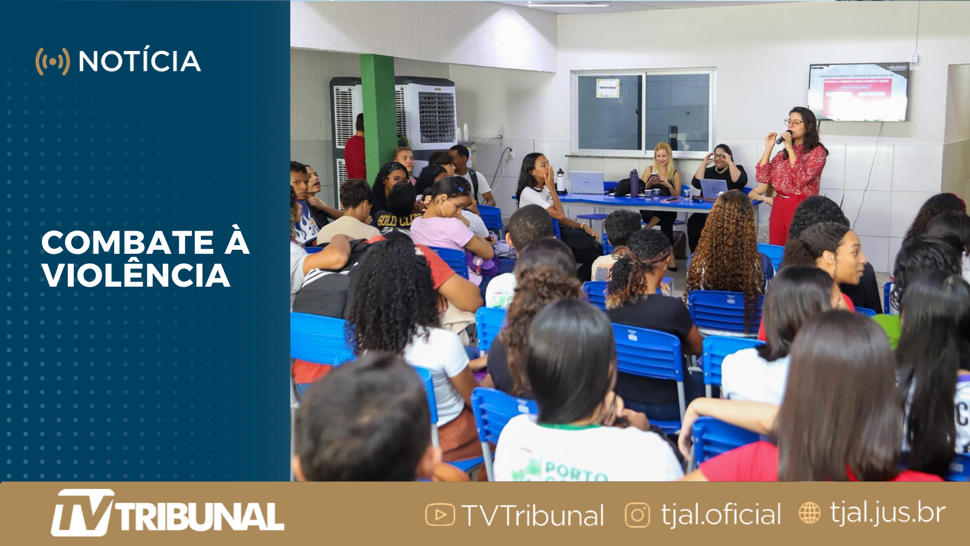 TJAL leva informação sobre violência doméstica para estudantes e servidores de Porto Calvo 
