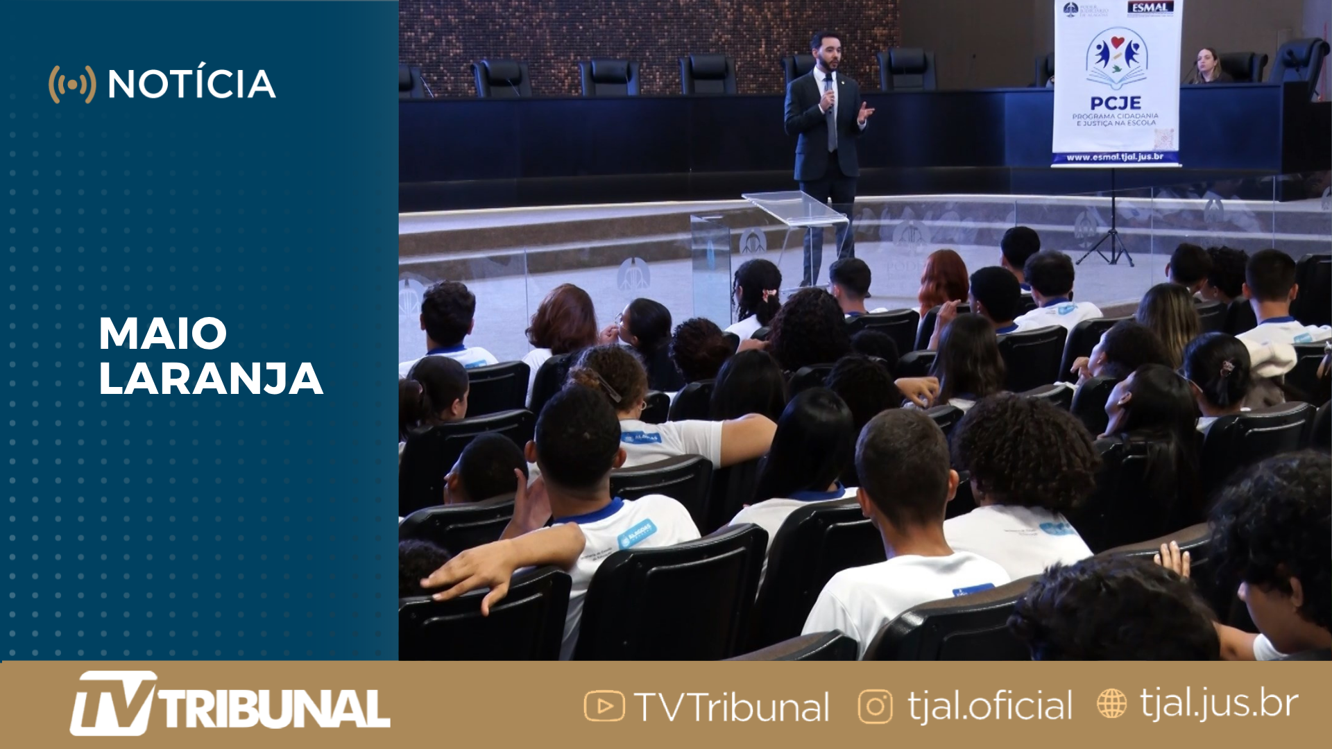 Juiz Caio Nunes orienta estudantes sobre o combate à exploração de menores