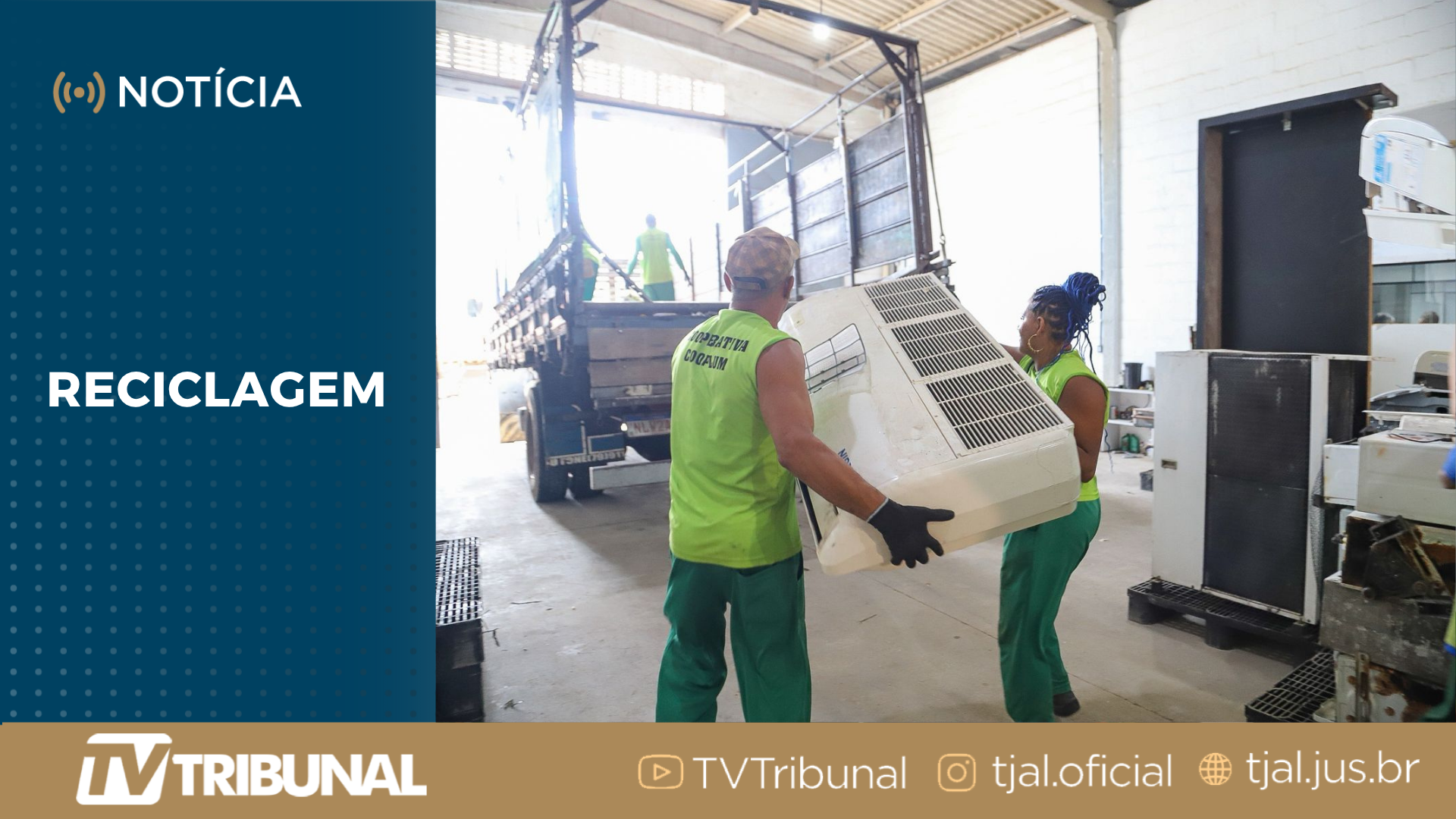 TJAL doa mais de mil itens inservíveis para cooperativa de reciclagem de Maceió
