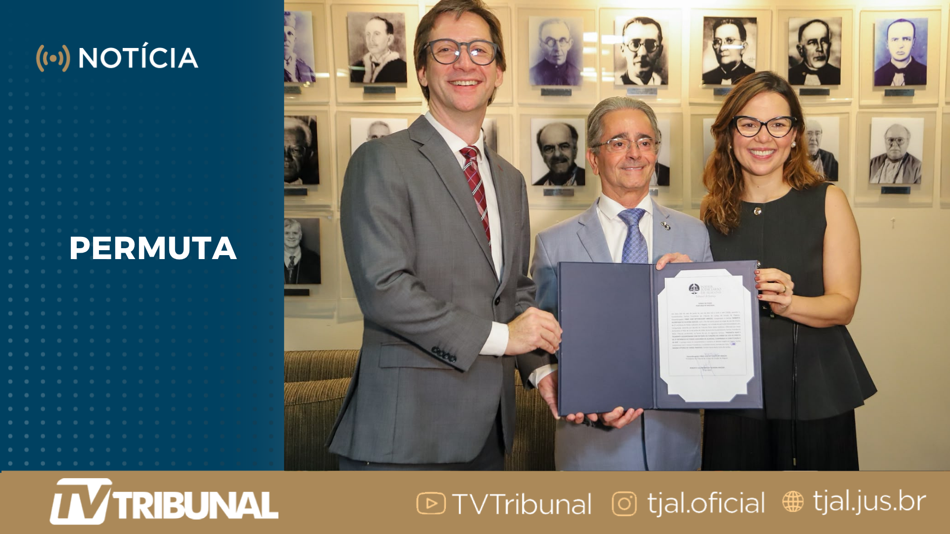 TJAL promove permuta de magistrados envolvendo os tribunais de Sergipe e Minas