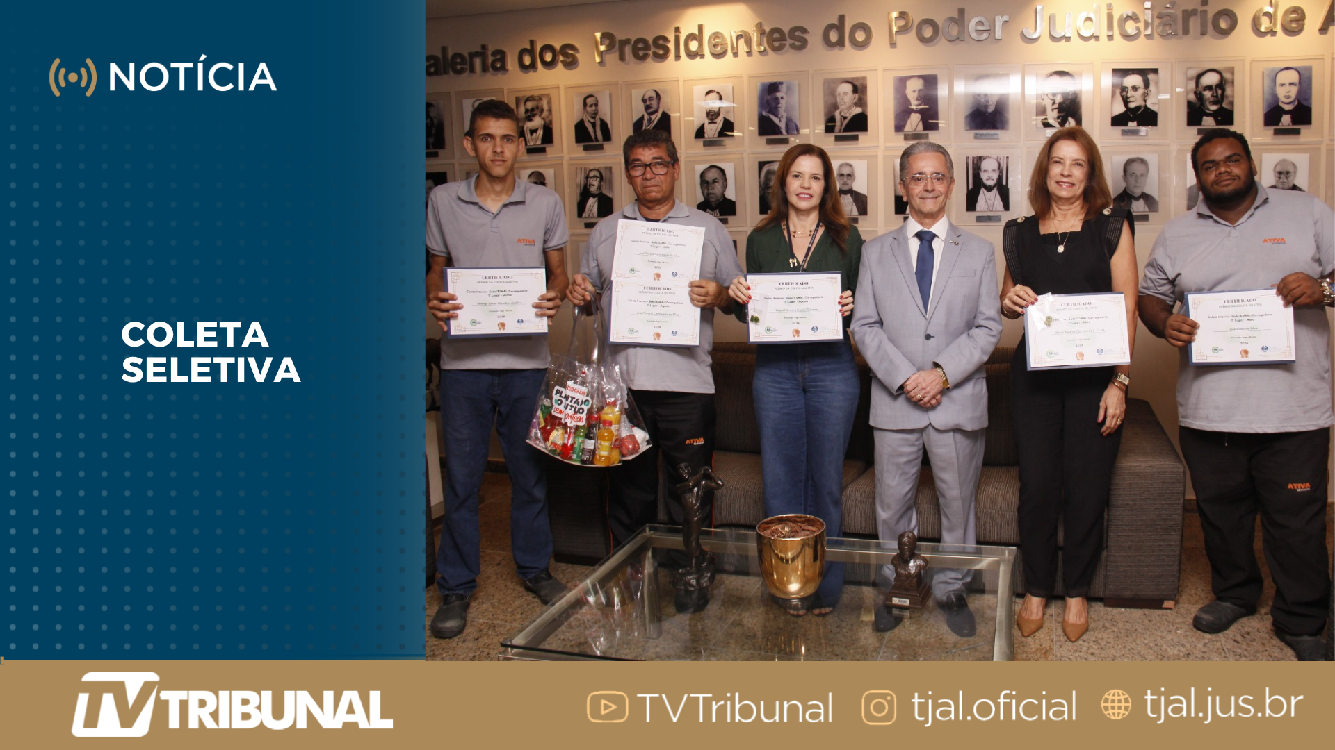 Judiciário premia servidores por arrecadação de mais de 5,5 toneladas de material recicláv