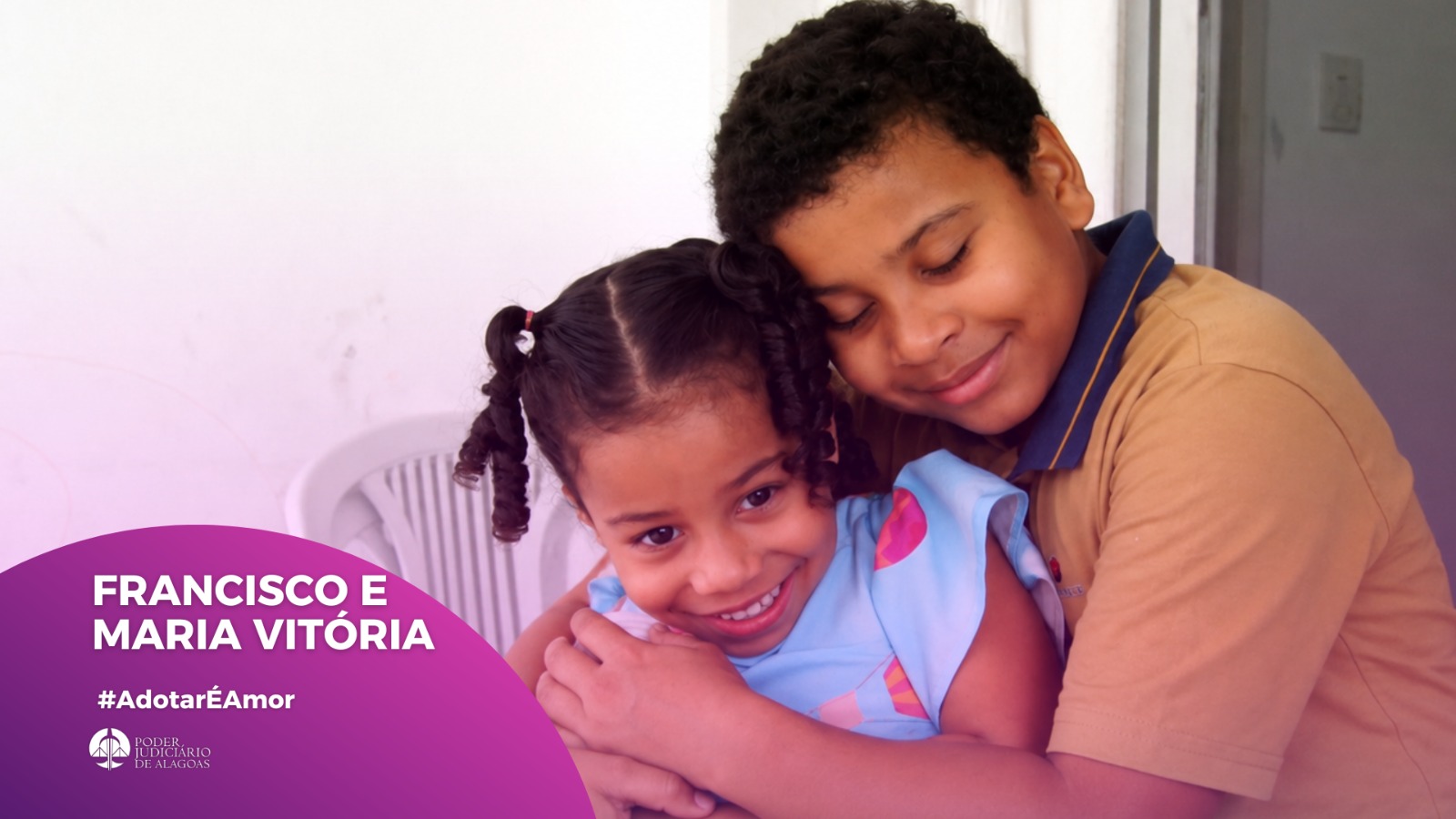Francisco, 9 anos; Maria Vitória, 3 anos 